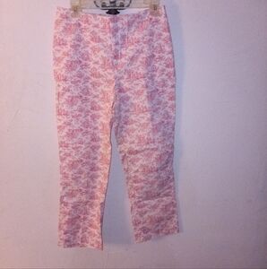 GAP Factory Pink and White Capris